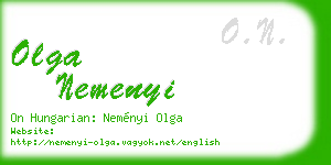 olga nemenyi business card